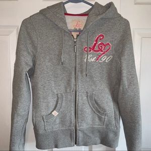 Lipsy London Zip Up Gray Hoodie